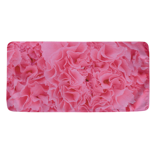 Pink Carnation Flower Print Towel
