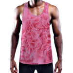 Pink Carnation Flower Print Training Tank Top