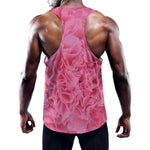 Pink Carnation Flower Print Training Tank Top