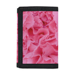 Pink Carnation Flower Print Trifold Wallet