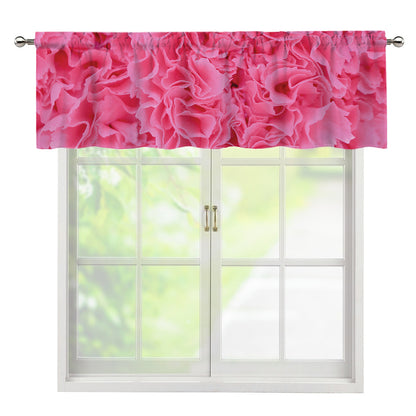 Pink Carnation Flower Print Window Valance