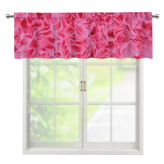 Pink Carnation Flower Print Window Valance