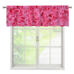 Pink Carnation Flower Print Window Valance