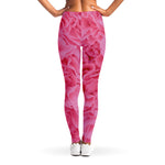 Pink Carnation Flower Print Women's Leggings