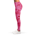 Pink Carnation Flower Print Women's Leggings
