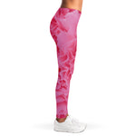 Pink Carnation Flower Print Women's Leggings