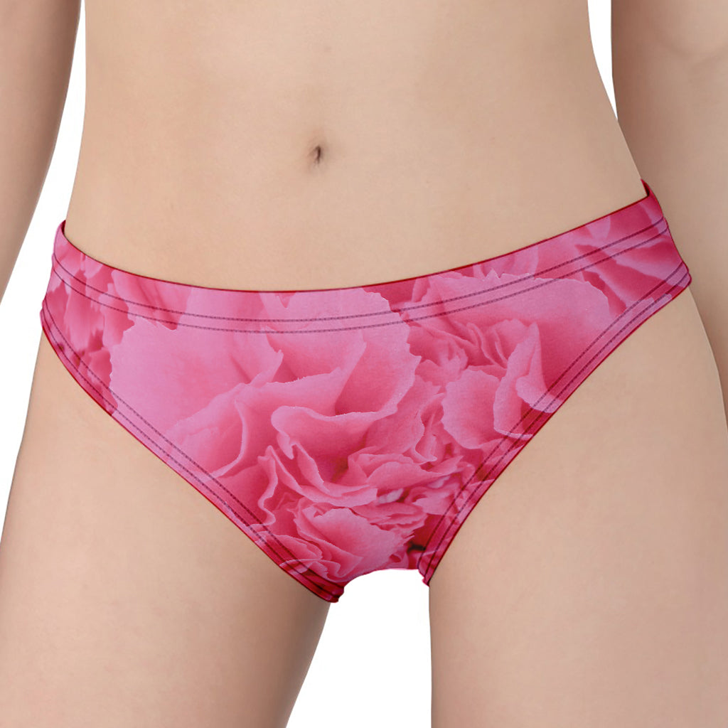 Pink Carnation Flower Print Women's Panties