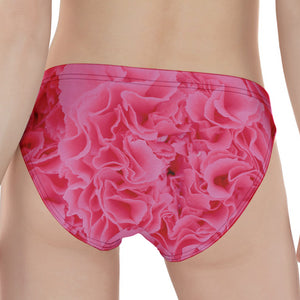 Pink Carnation Flower Print Women's Panties