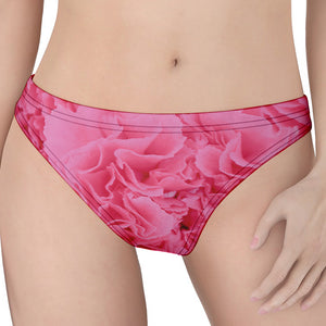 Pink Carnation Flower Print Women's Thong