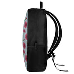 Pink Carnation Pattern Print 17 Inch Backpack