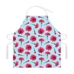 Pink Carnation Pattern Print Adjustable Apron