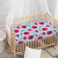 Pink Carnation Pattern Print Baby Crib Sheet