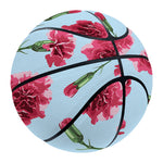 Pink Carnation Pattern Print Basketball