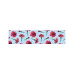 Pink Carnation Pattern Print Bed Runner