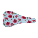 Pink Carnation Pattern Print Bicycle Seat Cover