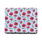 Pink Carnation Pattern Print Bifold Wallet