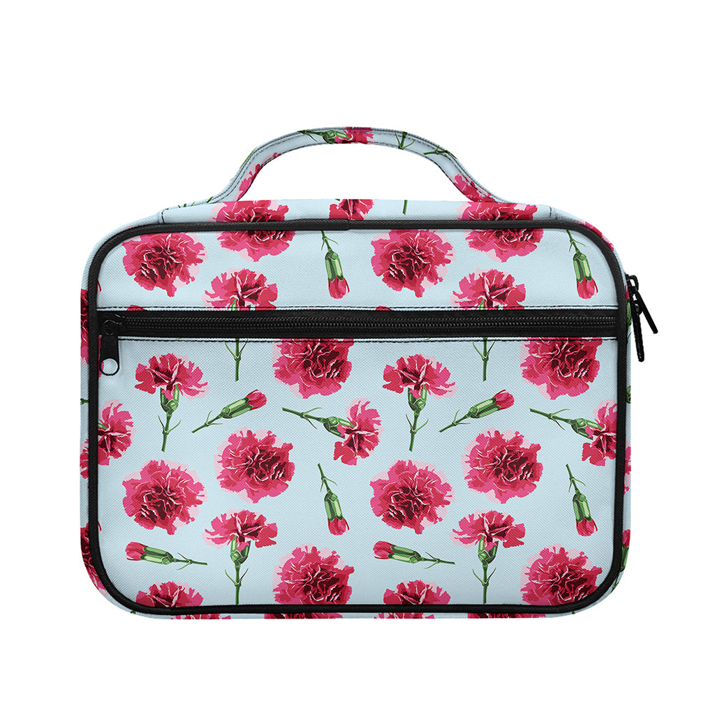 Pink Carnation Pattern Print Briefcase Bible Bag