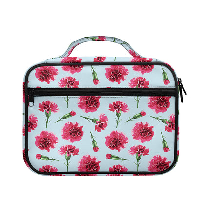 Pink Carnation Pattern Print Briefcase Bible Bag