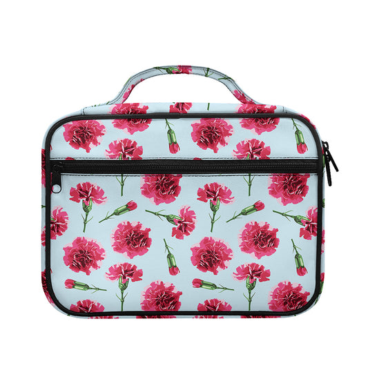 Pink Carnation Pattern Print Briefcase Bible Bag