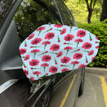 Pink Carnation Pattern Print Car Side Mirror Covers