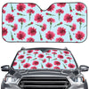 Pink Carnation Pattern Print Car Windshield Sun Shade