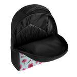 Pink Carnation Pattern Print Casual Backpack