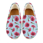 Pink Carnation Pattern Print Casual Shoes
