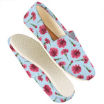 Pink Carnation Pattern Print Casual Shoes