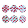 Pink Carnation Pattern Print Coaster Set