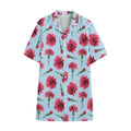 Pink Carnation Pattern Print Cotton Hawaiian Shirt