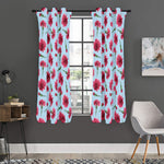 Pink Carnation Pattern Print Curtain