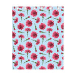 Pink Carnation Pattern Print Curtain