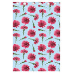 Pink Carnation Pattern Print Curtain