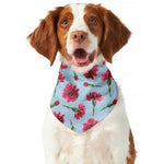 Pink Carnation Pattern Print Dog Bandana