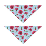 Pink Carnation Pattern Print Dog Bandana