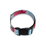 Pink Carnation Pattern Print Dog Collar