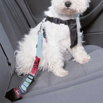 Pink Carnation Pattern Print Dog Seat Belt