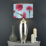 Pink Carnation Pattern Print Drum Lamp Shade
