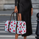Pink Carnation Pattern Print Duffle Bag