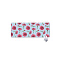 Pink Carnation Pattern Print Extended Mouse Pad