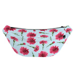 Pink Carnation Pattern Print Fanny Pack