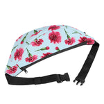 Pink Carnation Pattern Print Fanny Pack