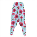 Pink Carnation Pattern Print Hammer Pants