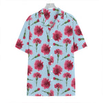 Pink Carnation Pattern Print Hawaiian Shirt