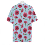 Pink Carnation Pattern Print Hawaiian Shirt