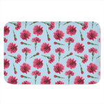 Pink Carnation Pattern Print Indoor Door Mat