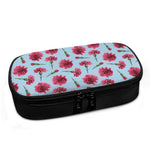 Pink Carnation Pattern Print Insulin Cooler Travel Case