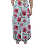 Pink Carnation Pattern Print Lantern Pants