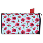 Pink Carnation Pattern Print Mailbox Cover