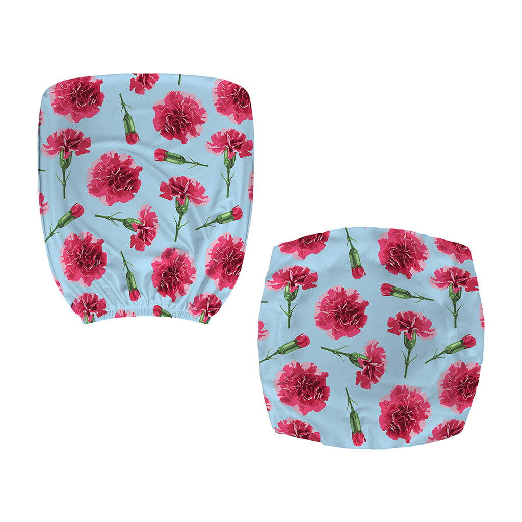 Pink Carnation Pattern Print Office Chair Cover